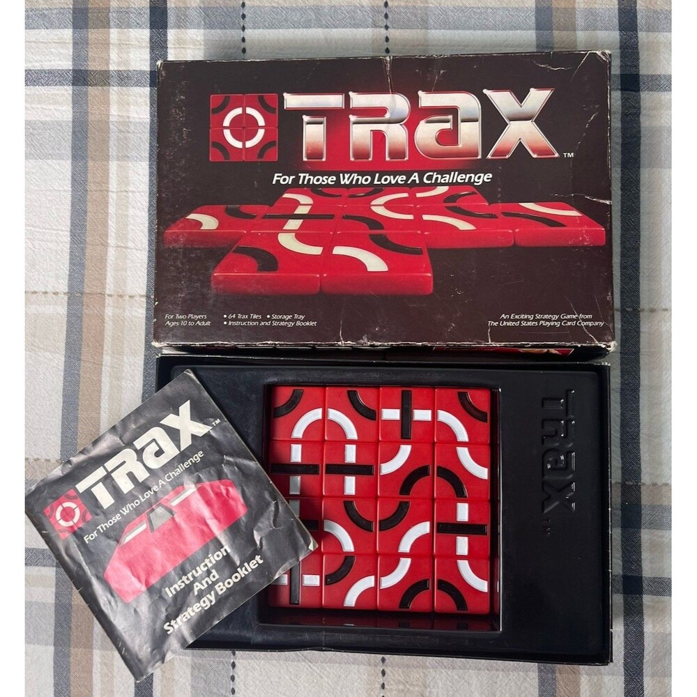 Trax Tile Board Game Challenging Abstract Strategy Vintage 1987 Complete